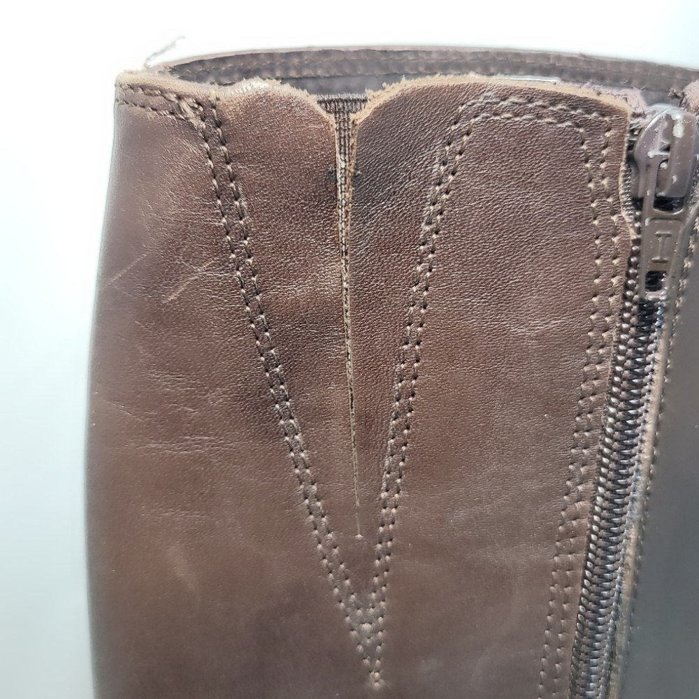 Aldo Tall Heeled Riding Boots Leather Zip 9.5 - Picture 8 of 12